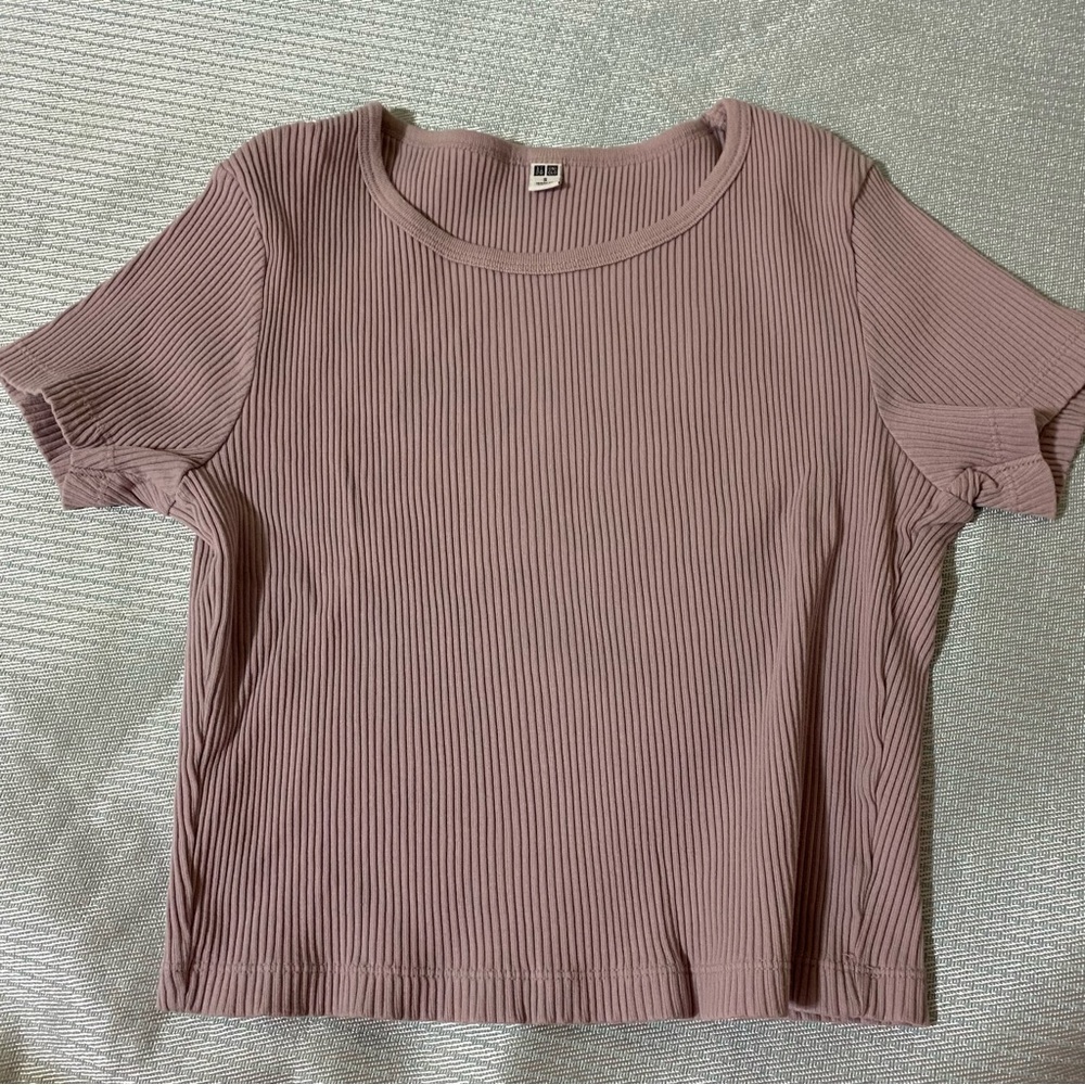 UNIQLO Ribbed Purple Women's Top